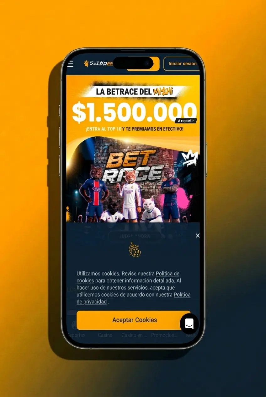 Activación de código promocional en app móvil de Juegalo para obtener bono del 150% en Chile