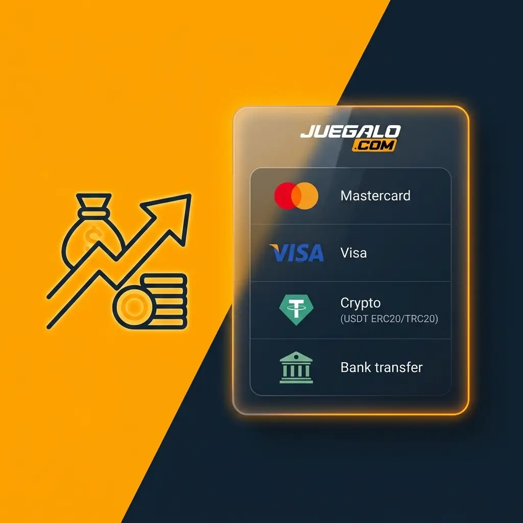 Métodos de depósito disponibles en Juegalo para Chile